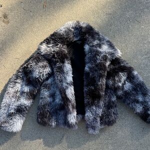 Wild Fable Tie Dye Faux Fur Jacket